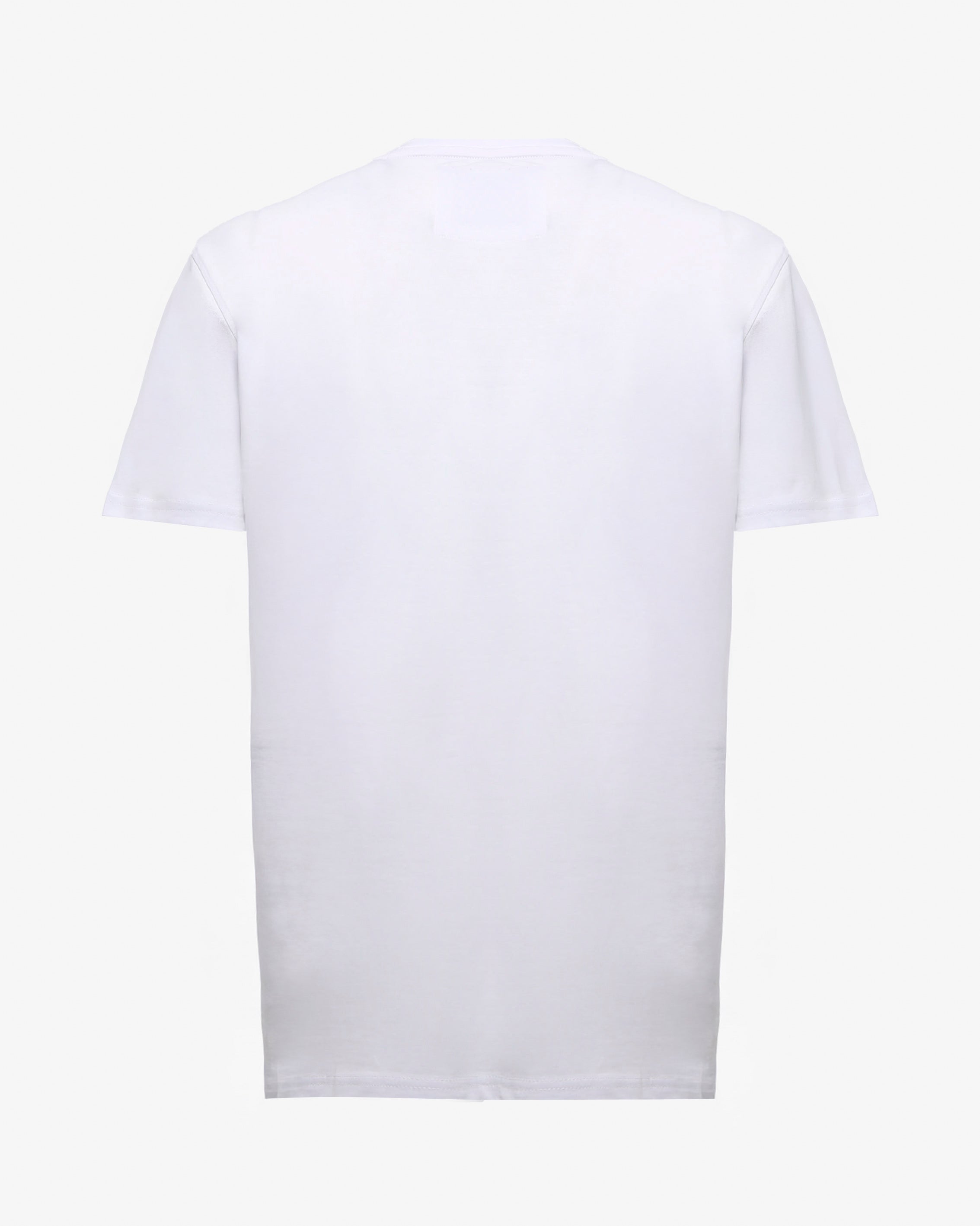T-shirt con micrologo e stampa sul retro