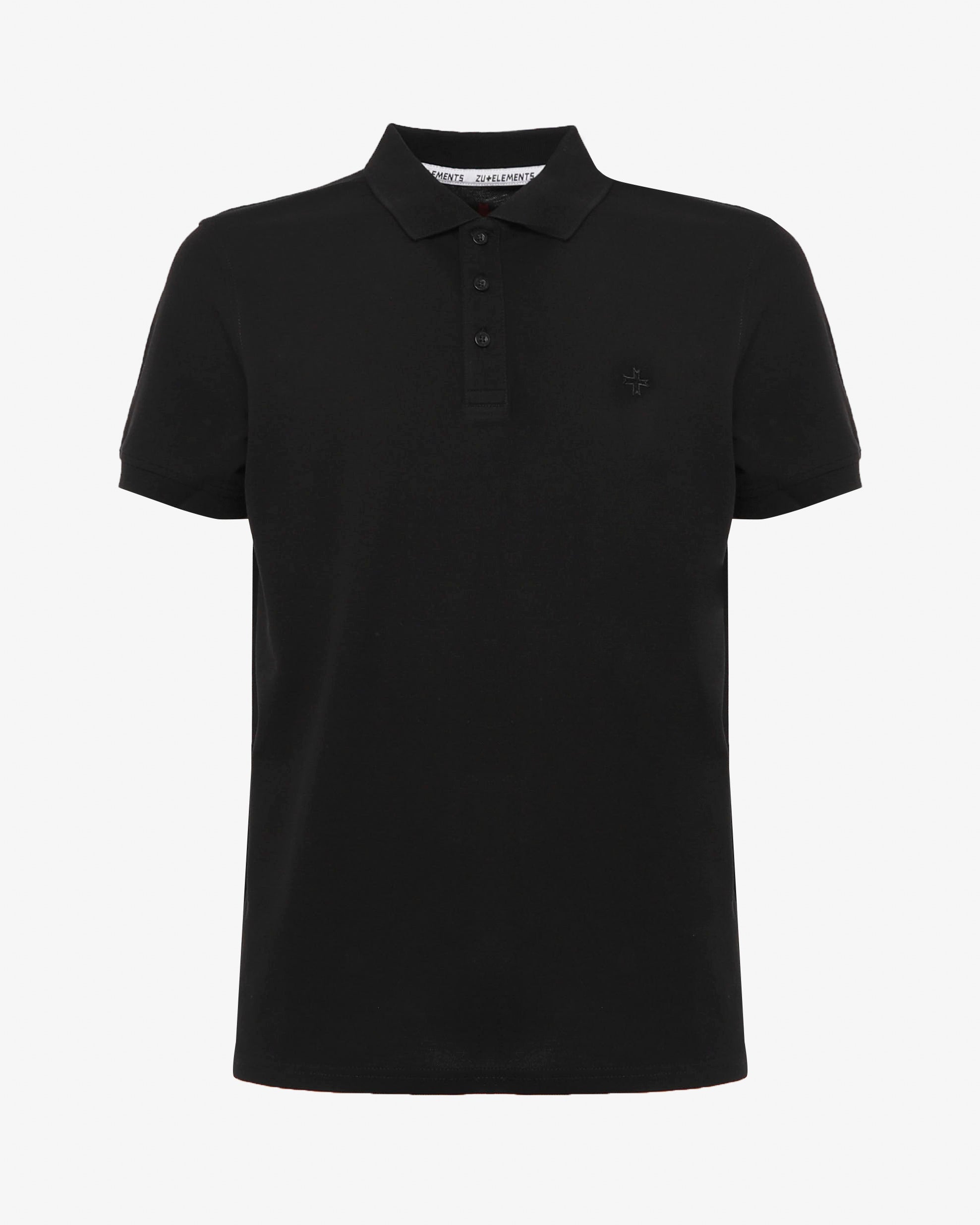 Polo in piquet con logo ricamato e dettagli sul fondo