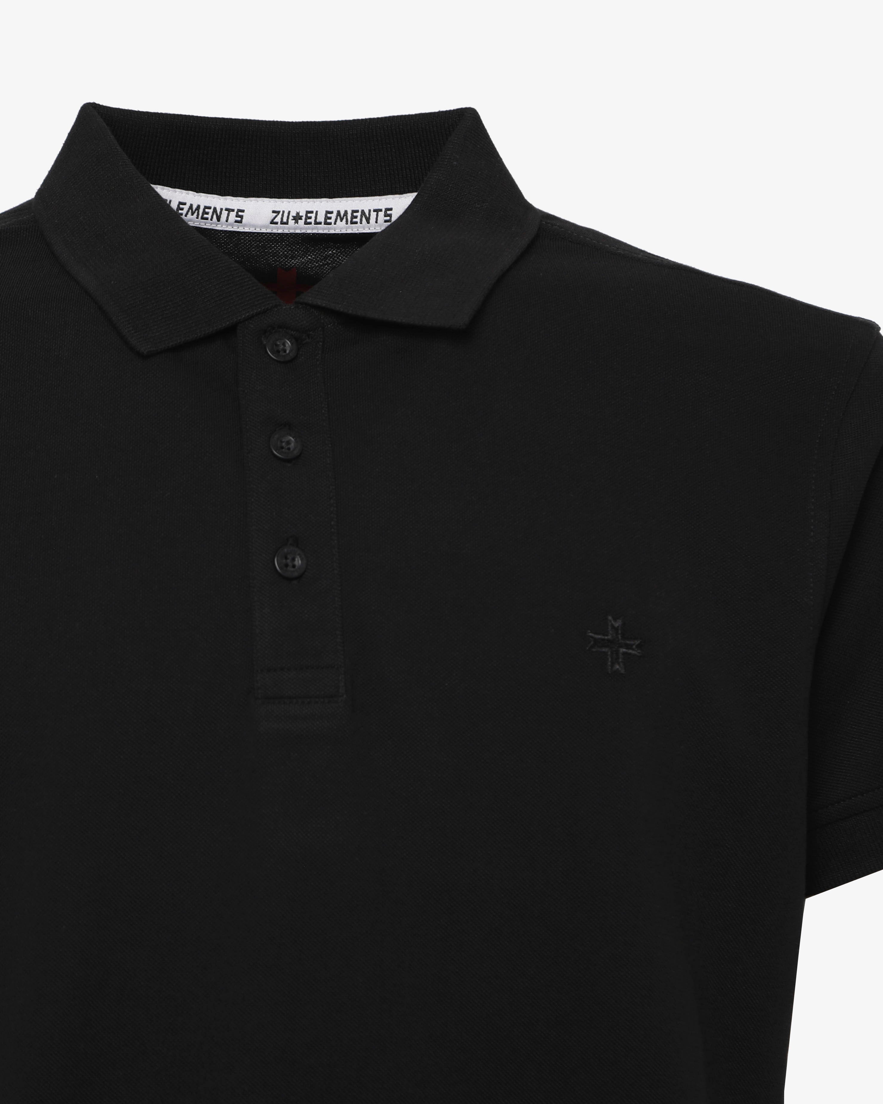 Polo in piquet con logo ricamato e dettagli sul fondo