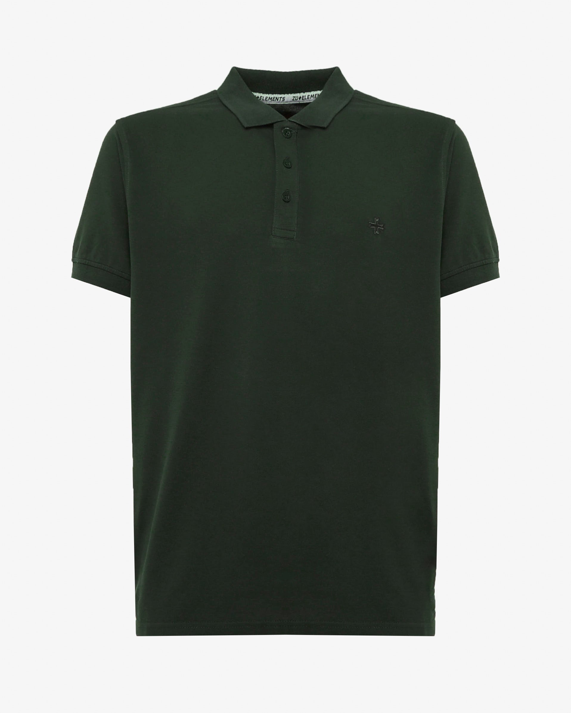 Polo in piquet con logo ricamato e dettagli sul fondo