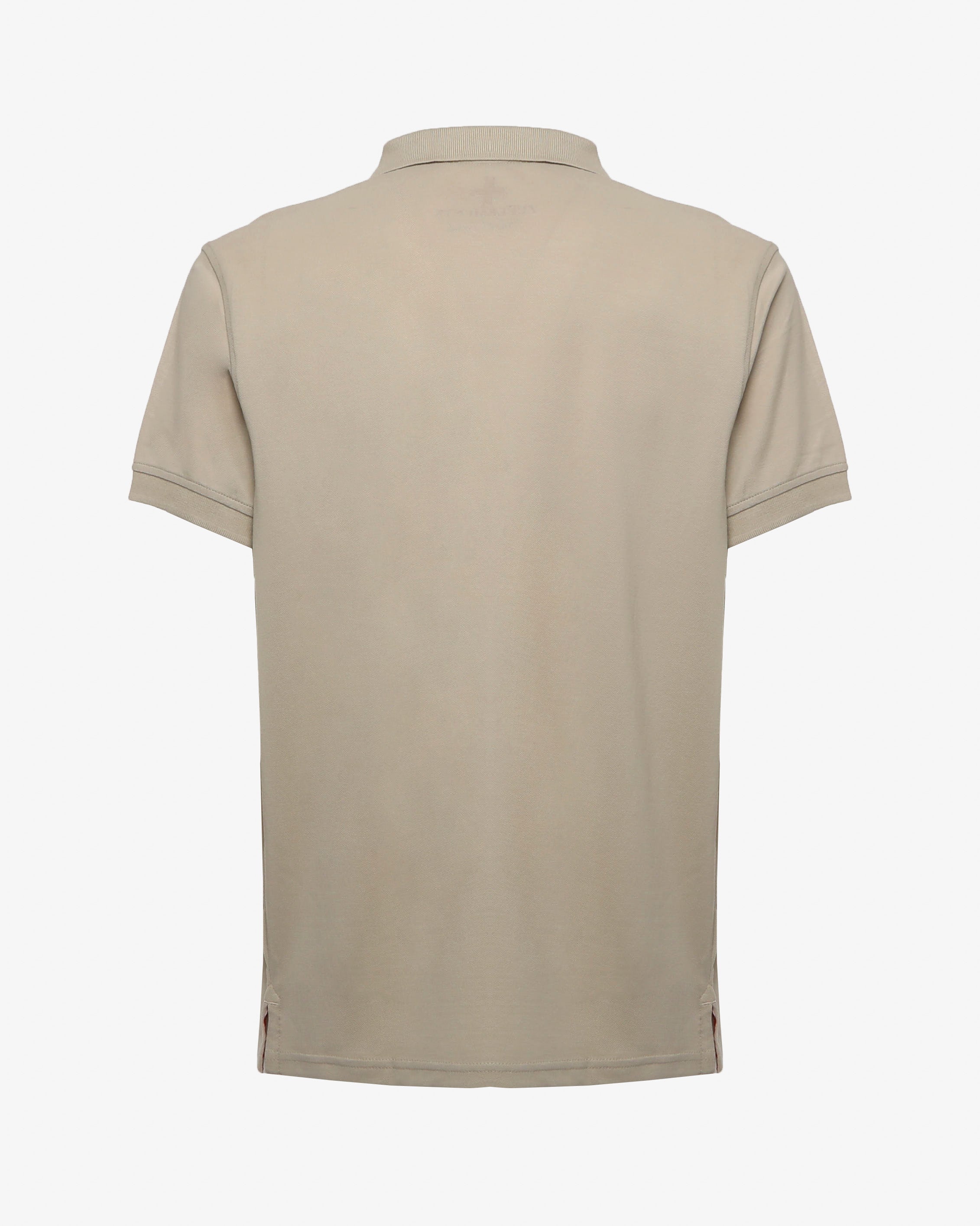 Polo in piquet con logo ricamato e dettagli sul fondo