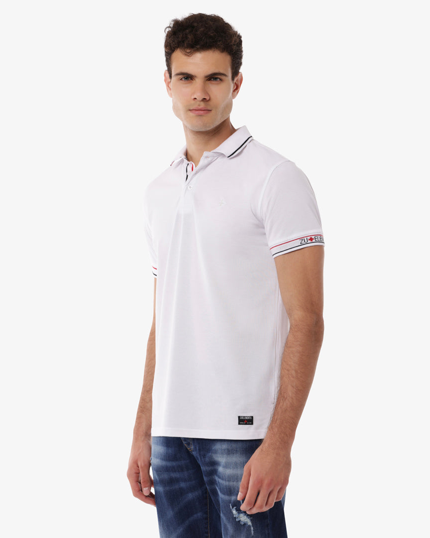 Polo piquet con personalizzazione su manica