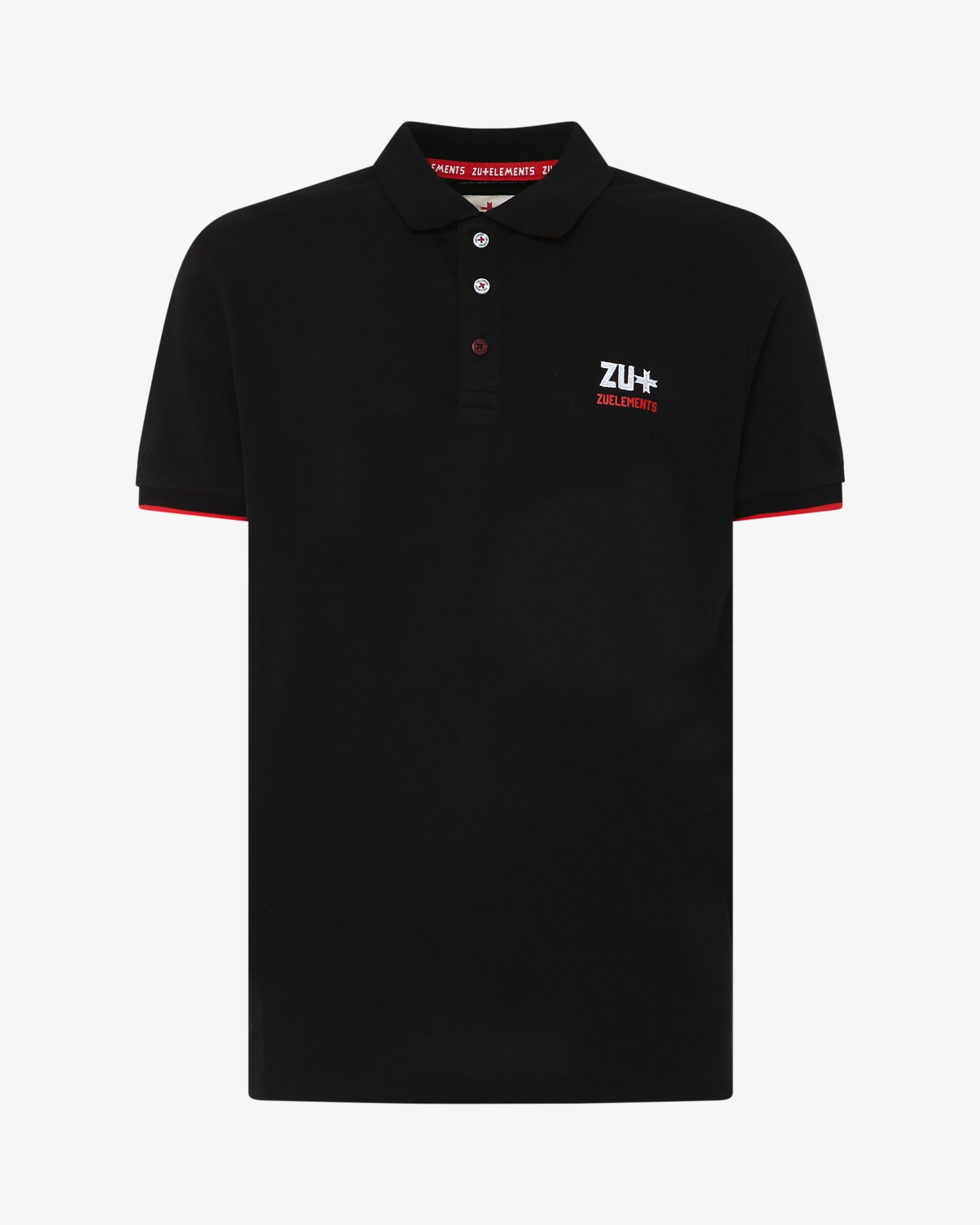 Polo piquet con dettagli sul collo