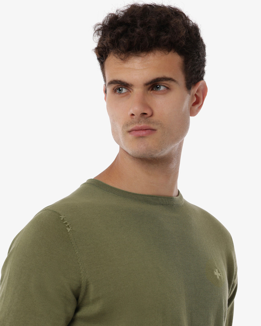 T-shirt in maglia maniche corte girocollo