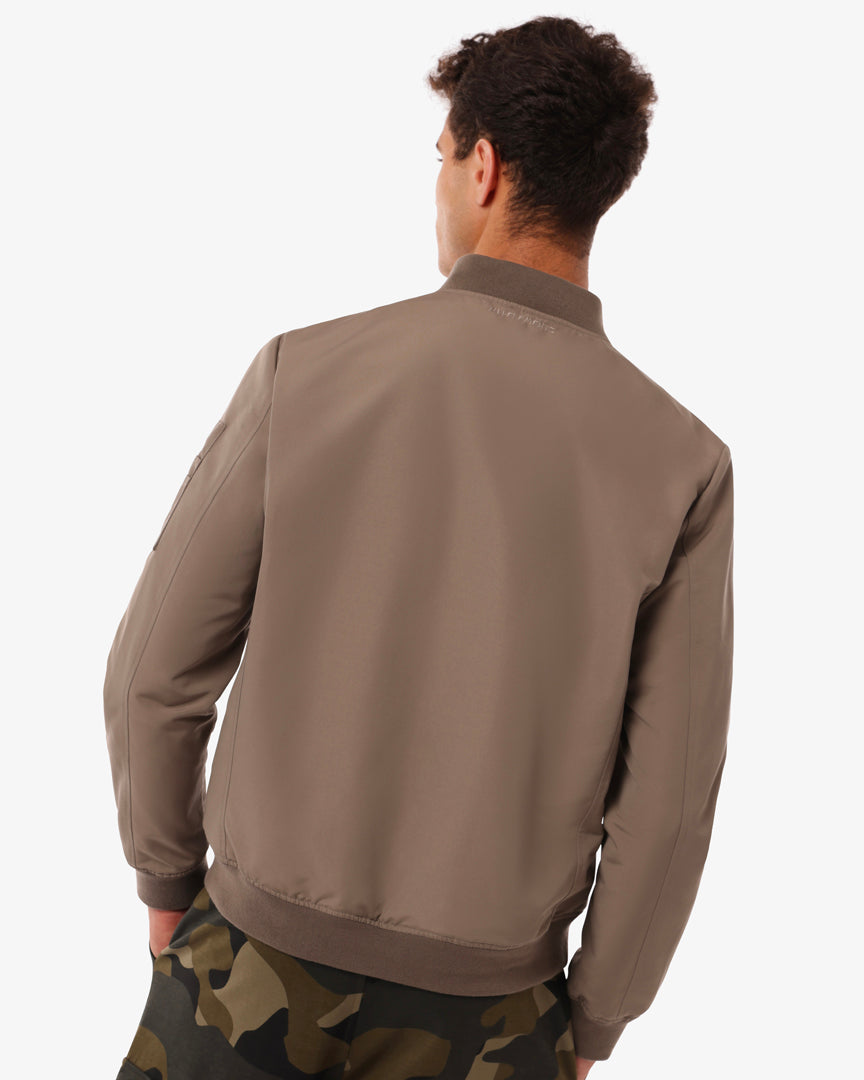 Bomber aviatore in twill con tasche a pattina