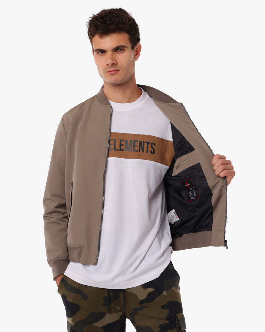 Bomber aviatore in twill con tasche a pattina