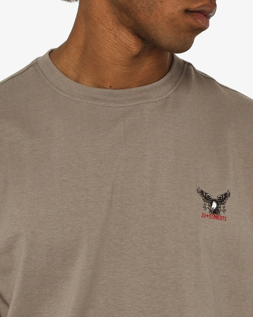 T-shirt girocollo maniche corte, stampa lato cuore e sul dietro