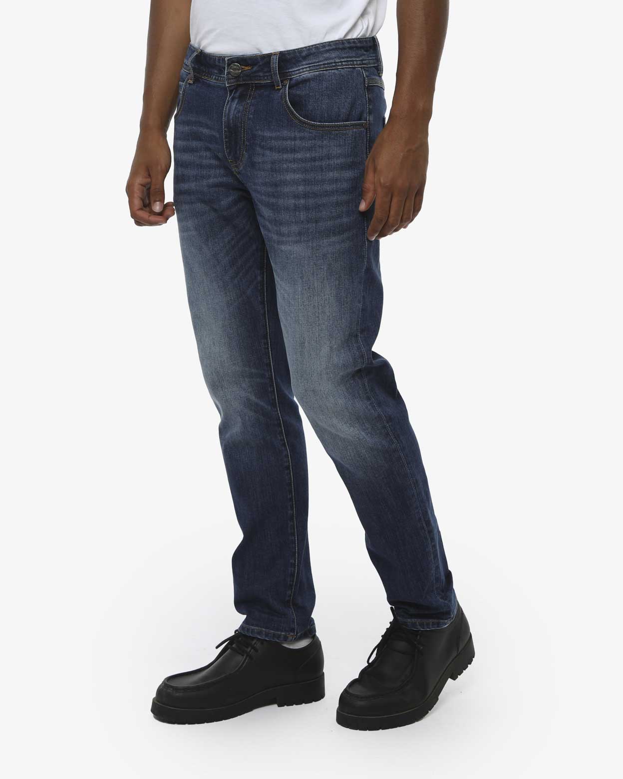 Jeans slim fit in tono medium blue