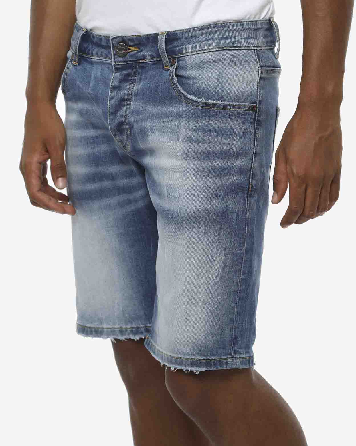 Bermuda jeans in tono blue