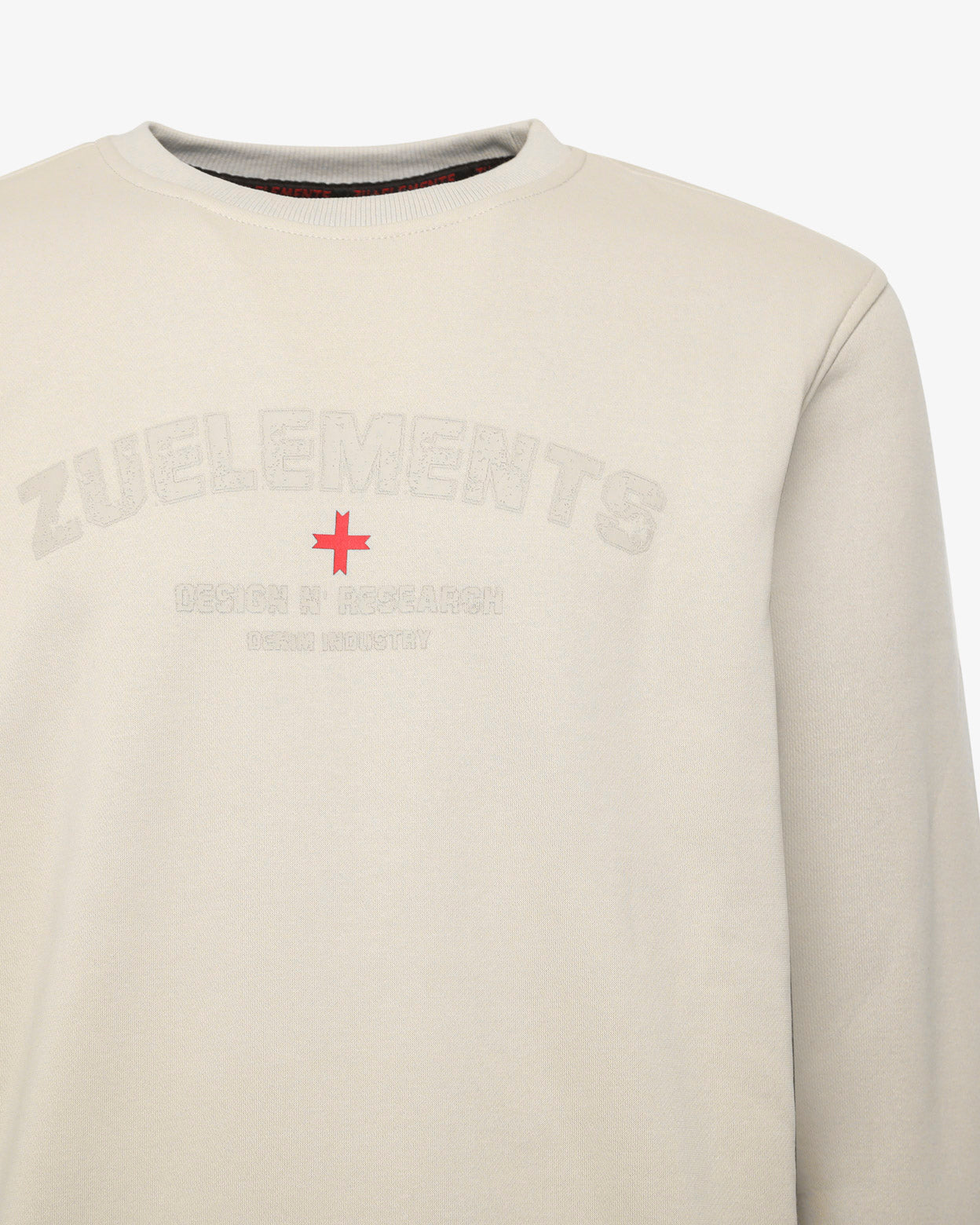 Felpa girocollo Design N' Research - fondo a costine