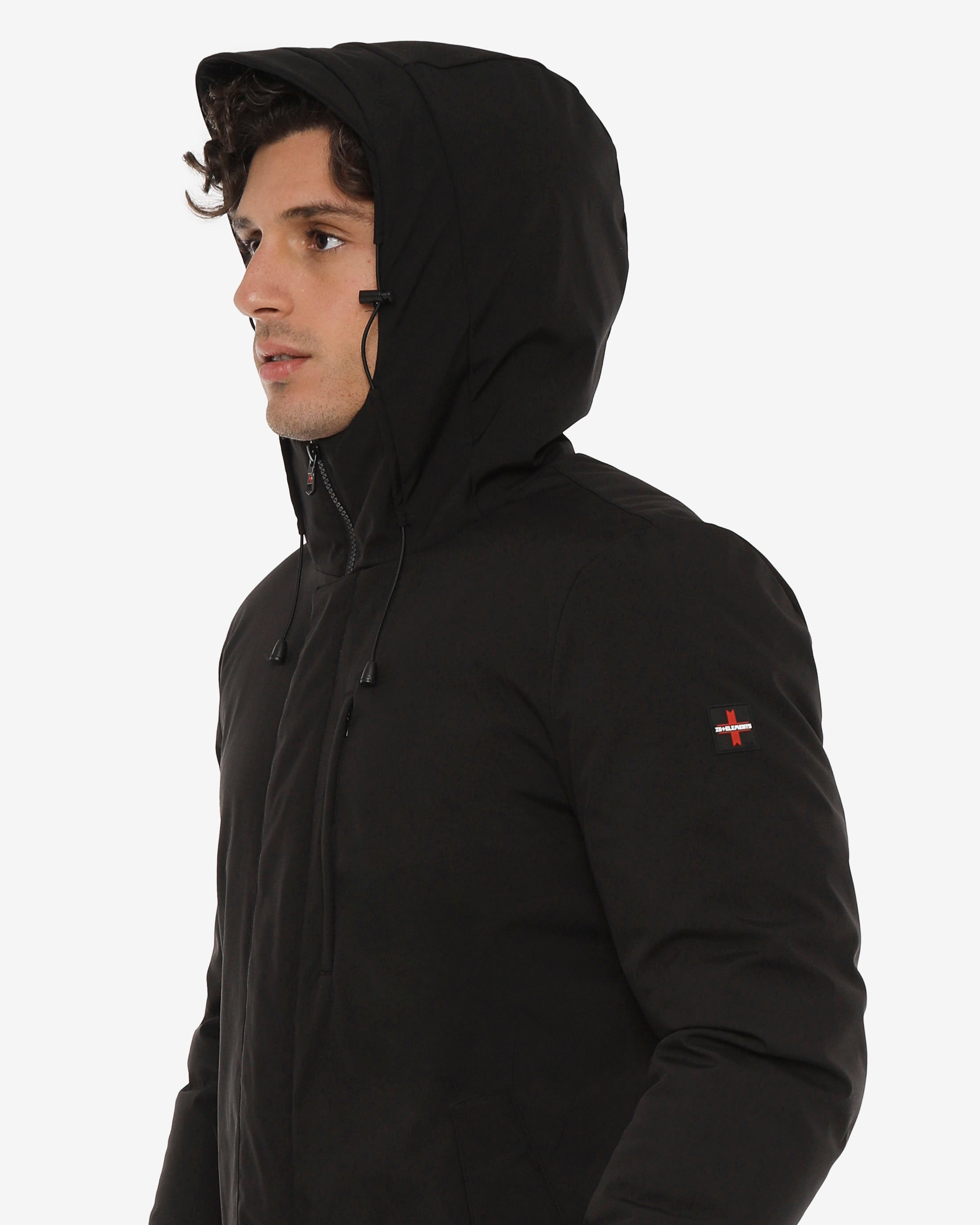 Giubbotto trapuntato con Zip e cappuccio