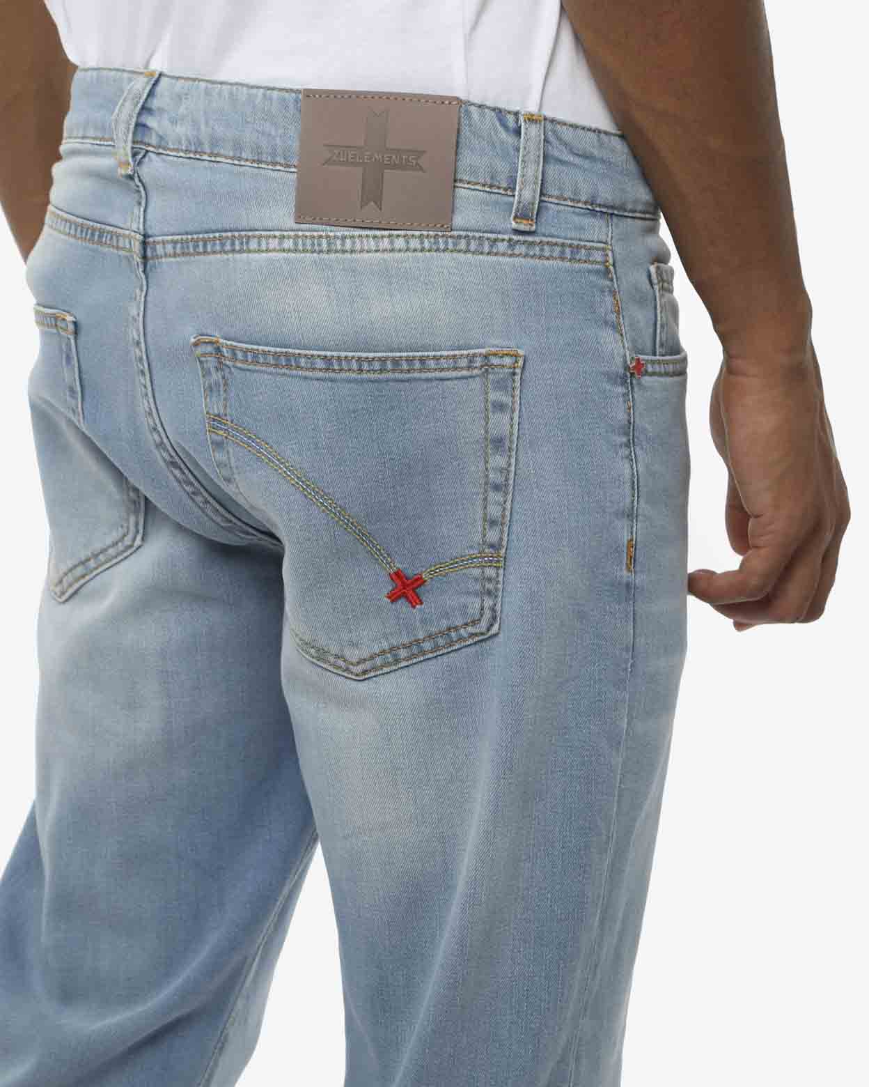 Jeans capri fit Cocker in tono stone bleach