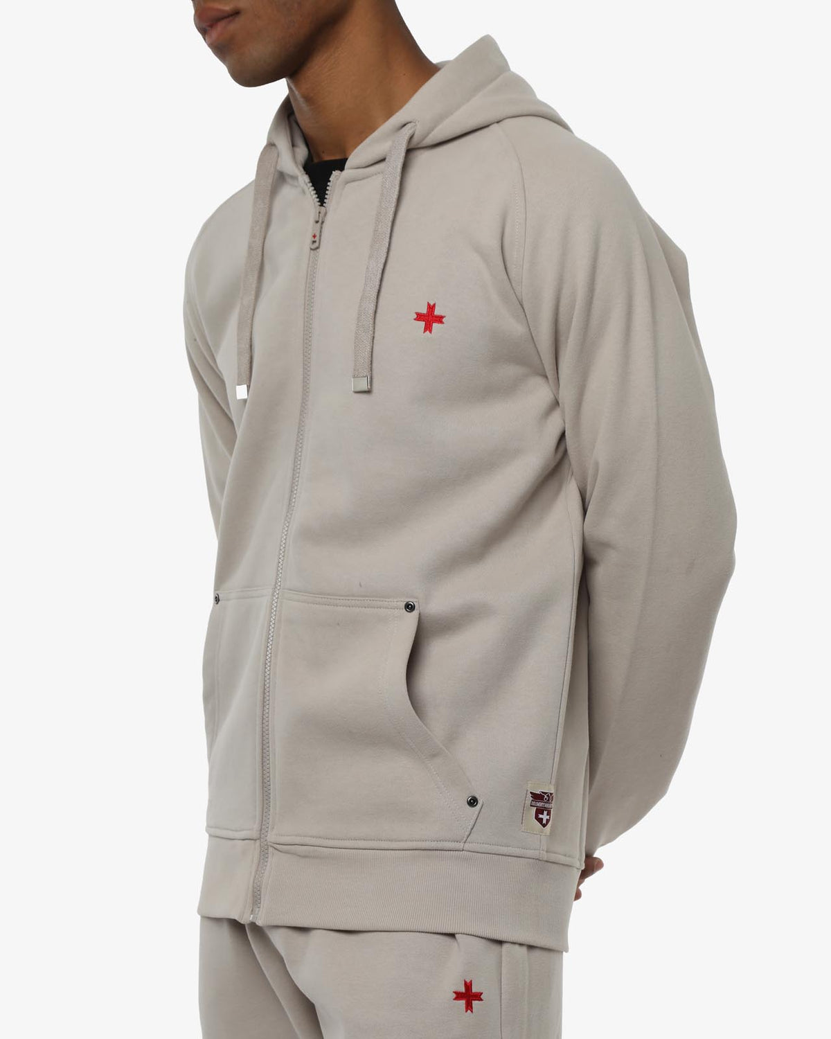 Felpa Carbon con cappuccio e zip