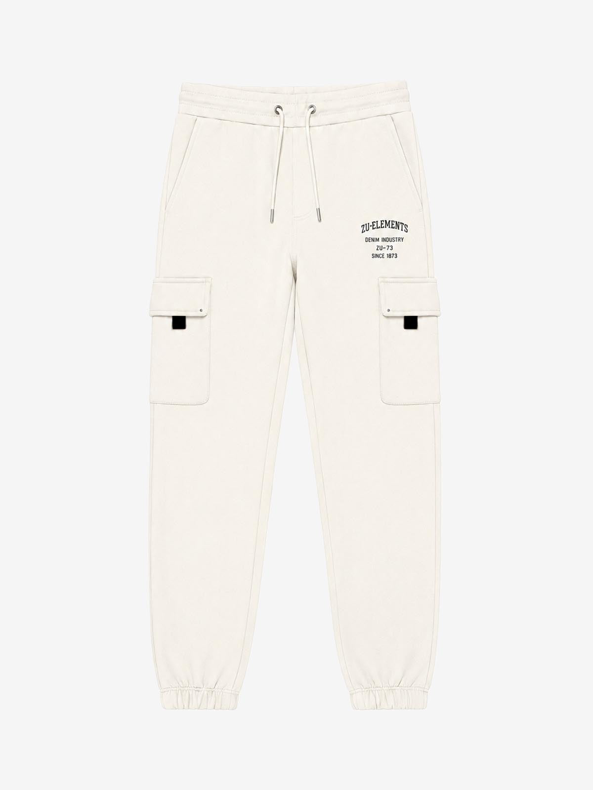 Pantaloni cargo in felpa con rivetti