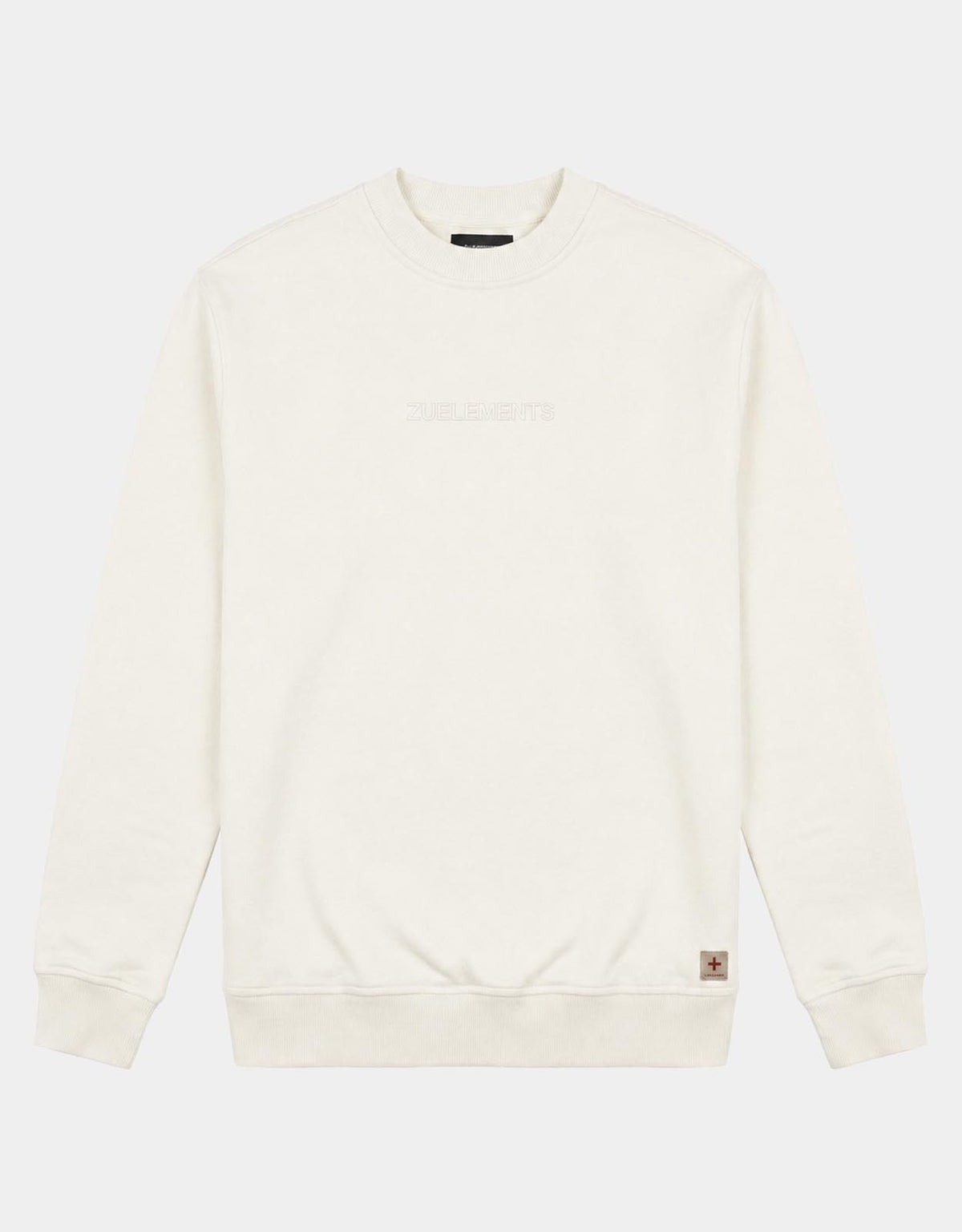 Felpa girocollo relaxed fit con ricamo in tono