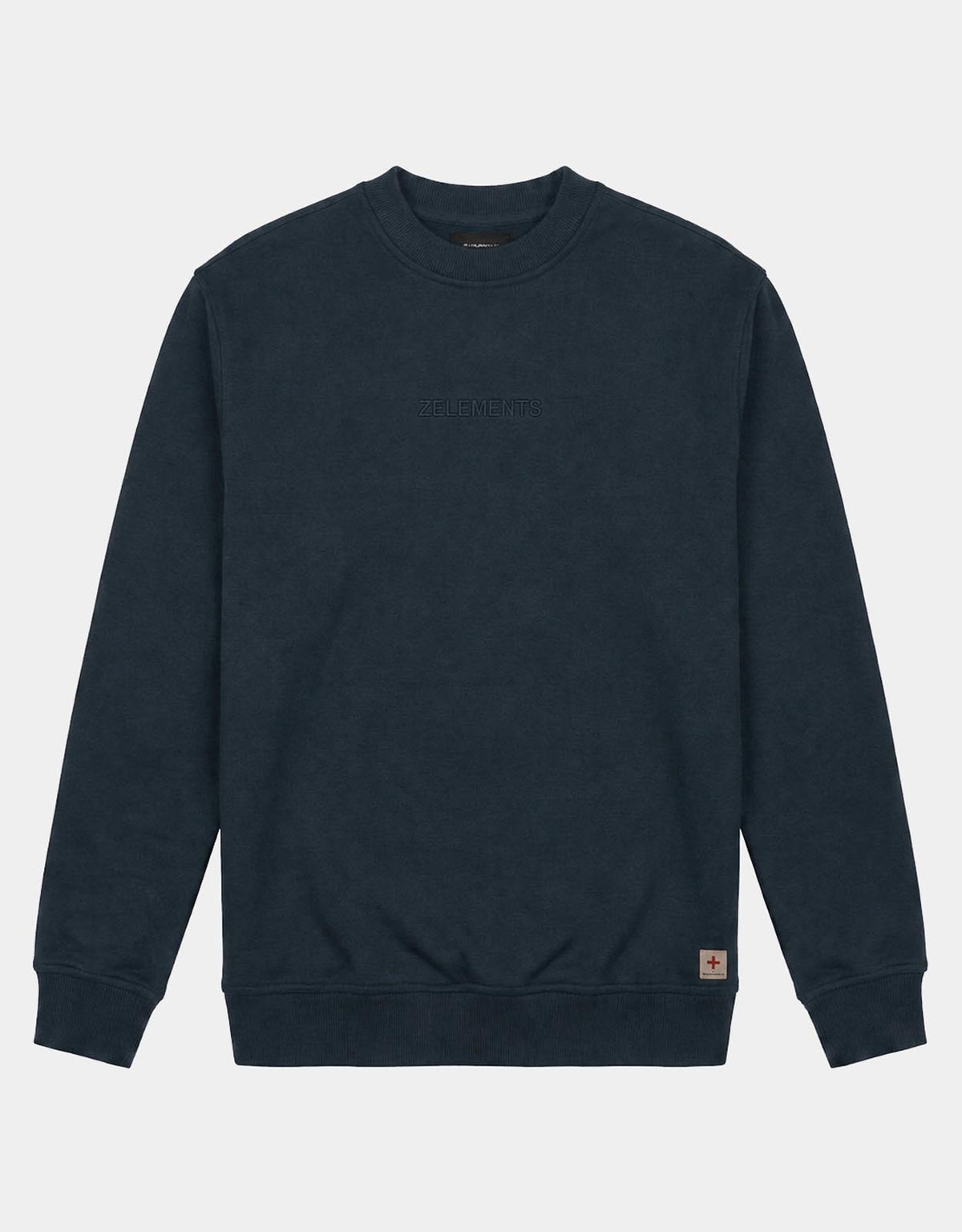 Felpa girocollo relaxed fit con ricamo in tono