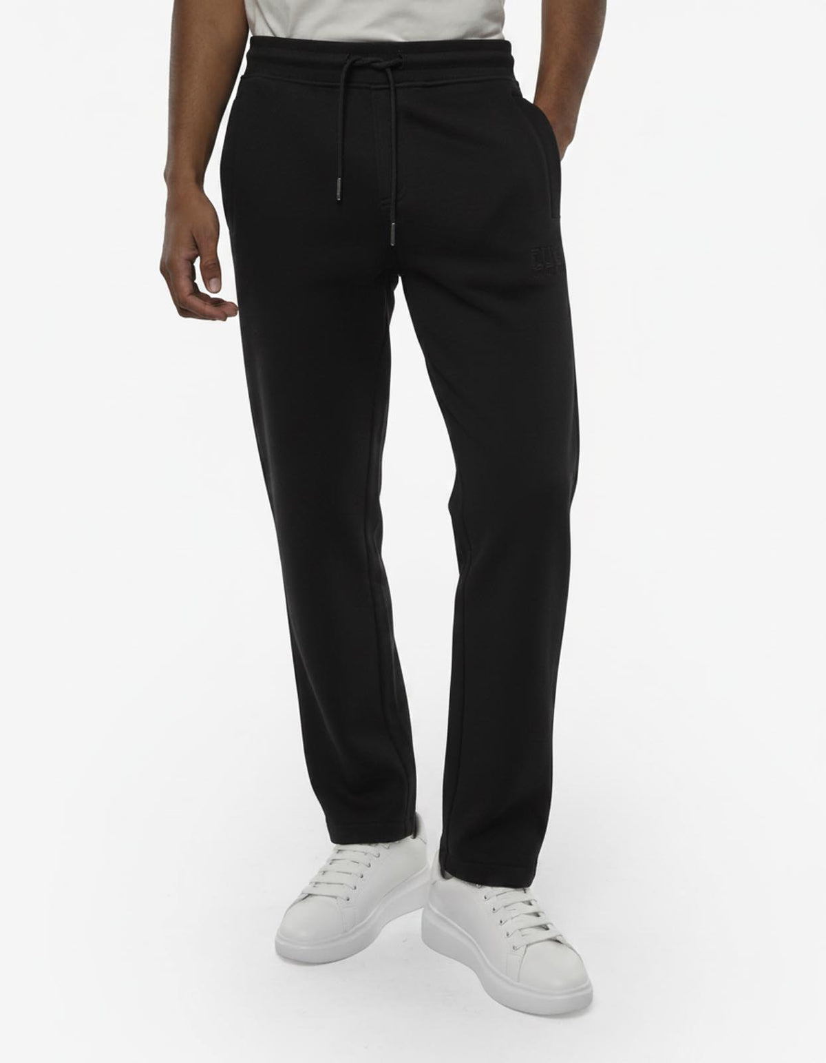 Pantaloni in felpa con ricamo in tono