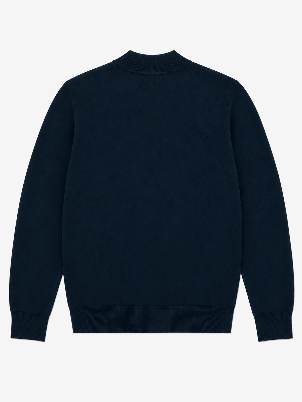 Maglia mezzo collo in viscosa con ricamo sul fondo