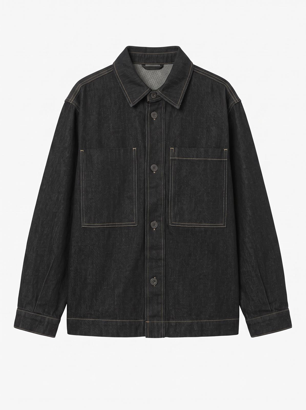 Overshirt in denim lavaggio zero