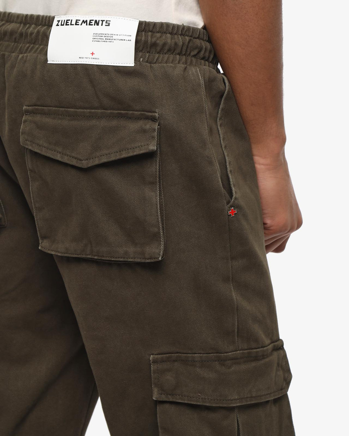 Pantaloni jogger cargo slim fit military