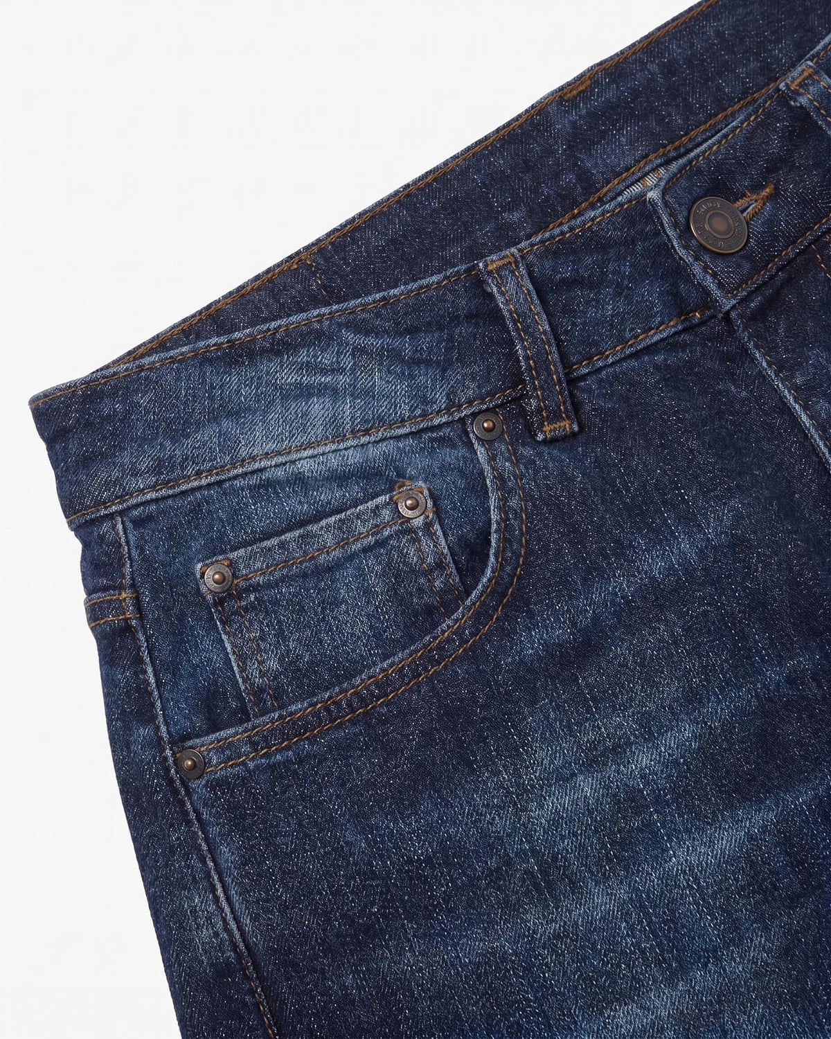 Jeans slim fit Sammy dark blue con ricamo a contrasto