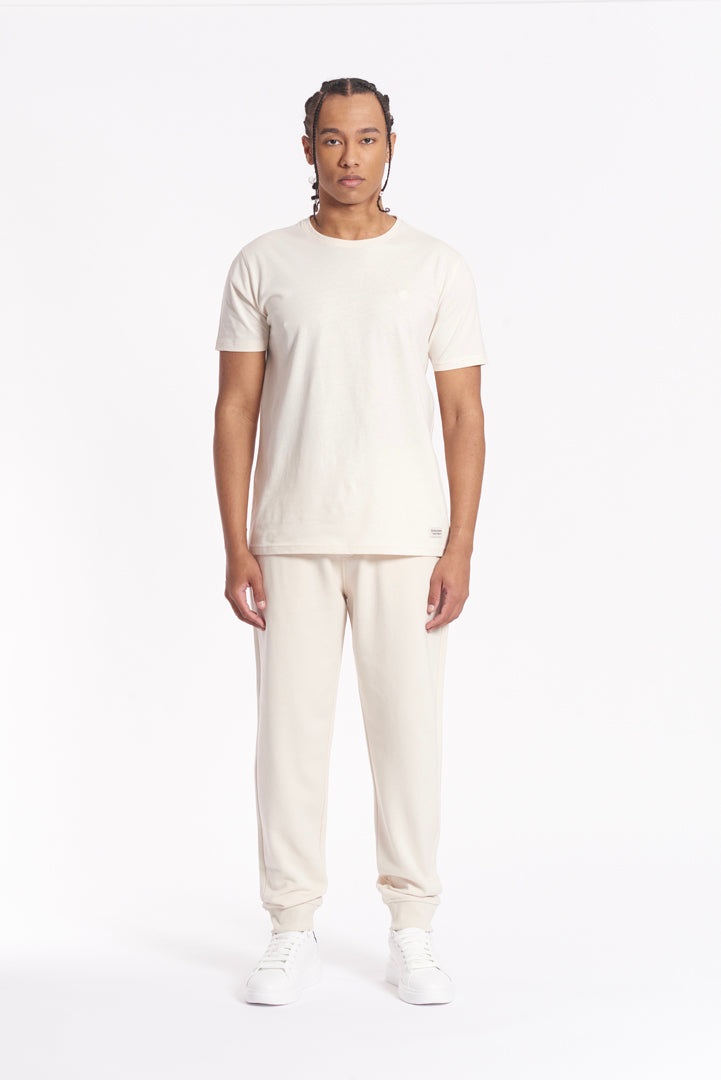 T-Shirt con ricamo tono su tono
