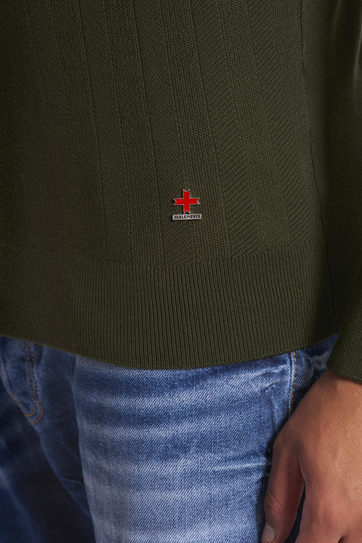 Maglia girocollo "lines" e logo metallico