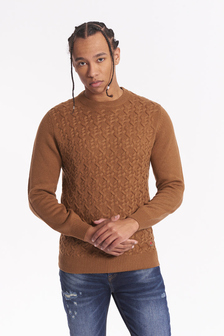 Maglia Girocollo con pattern "braids"