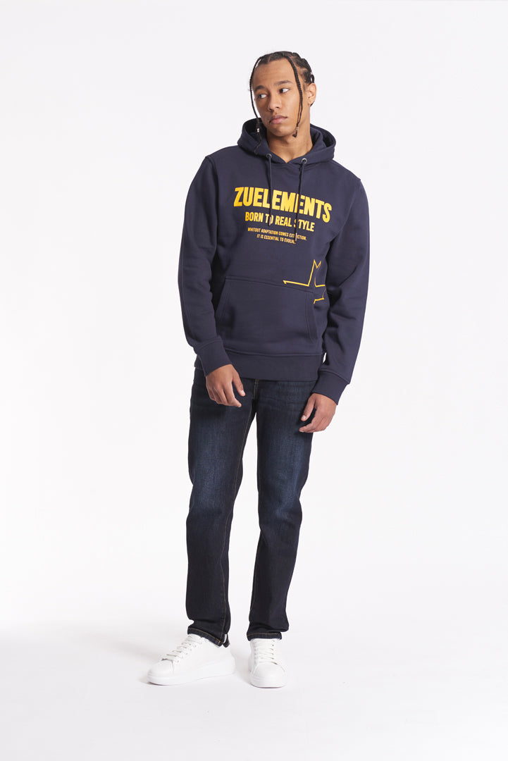 Felpa con cappuccio "Born to real style"