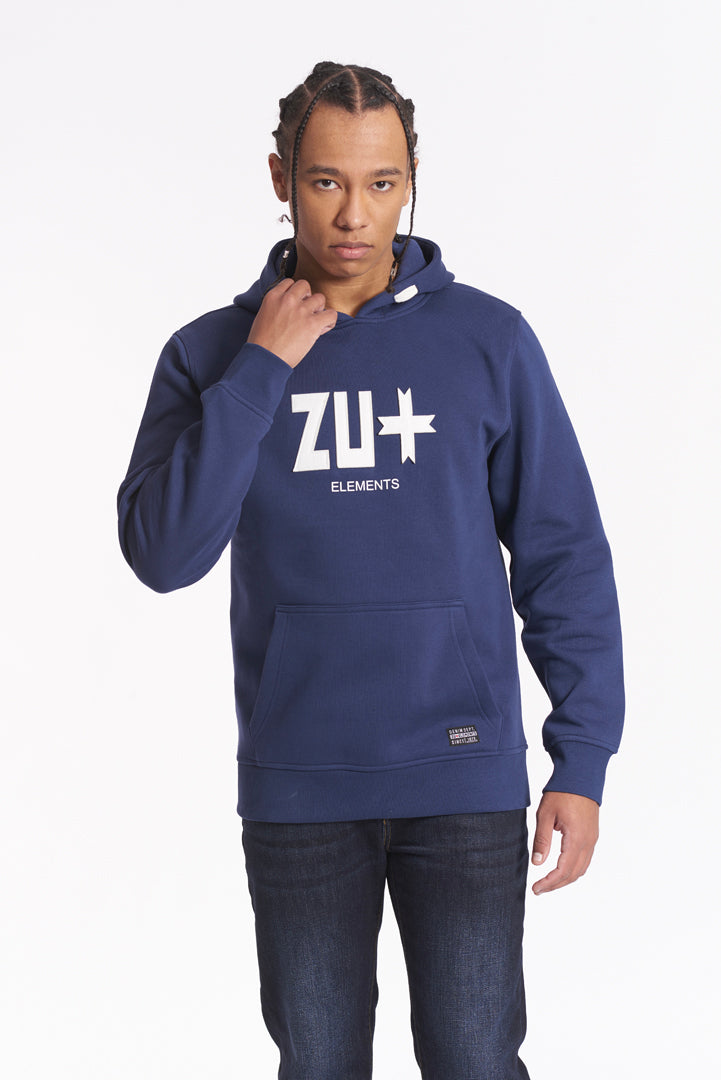 Felpa con cappuccio e macrologo in ricamo