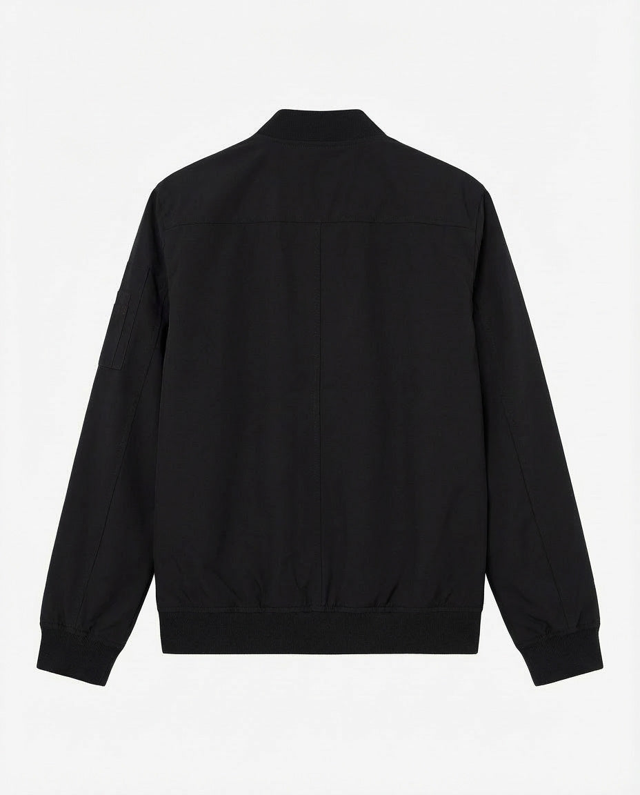 Bomber aviatore in twill con tasche a pattina