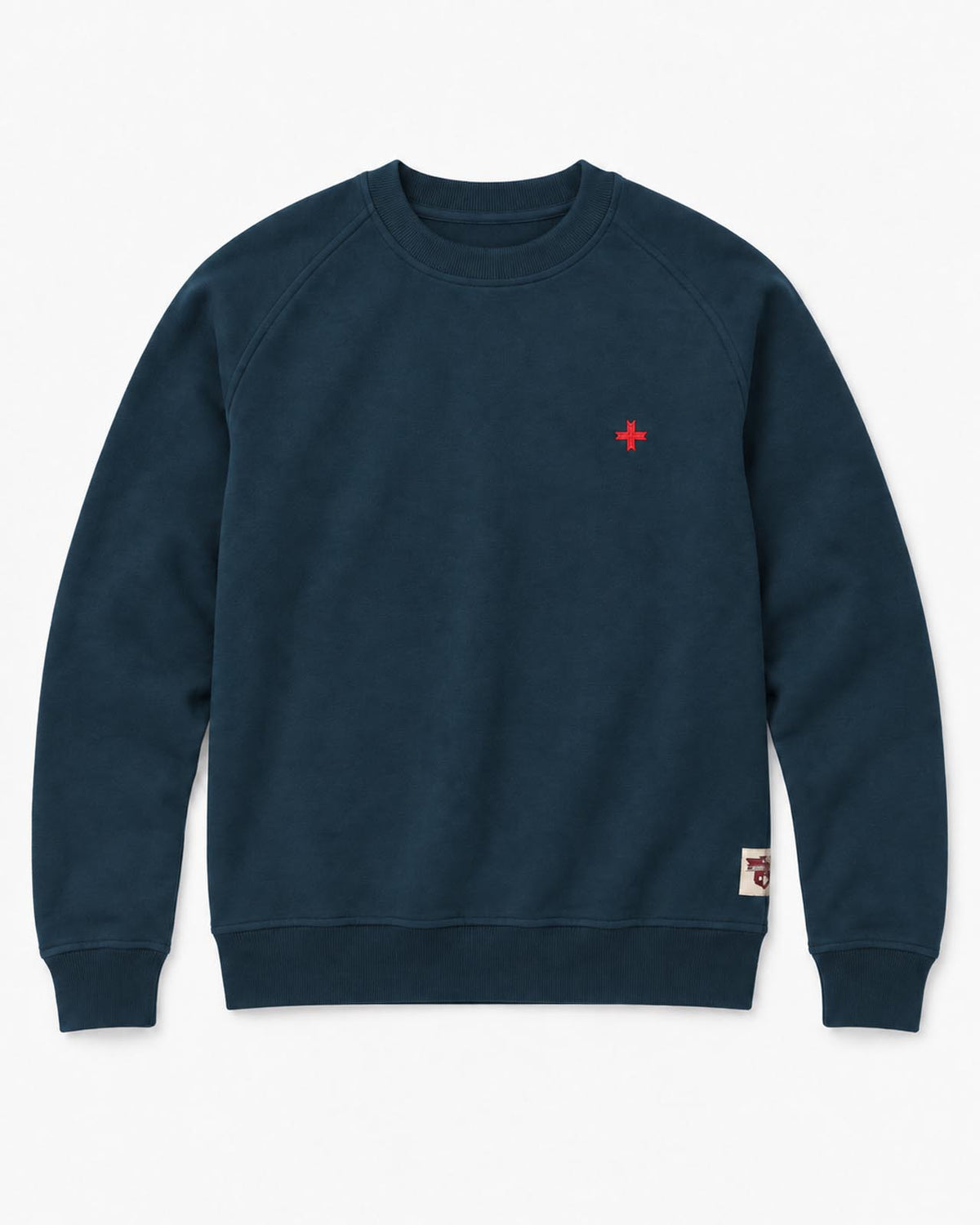 Felpa Carbon girocollo con manica raglan
