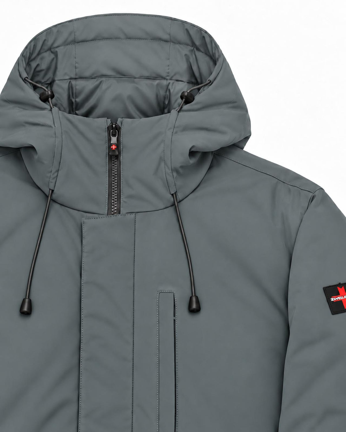 Giubbotto trapuntato con Zip e cappuccio