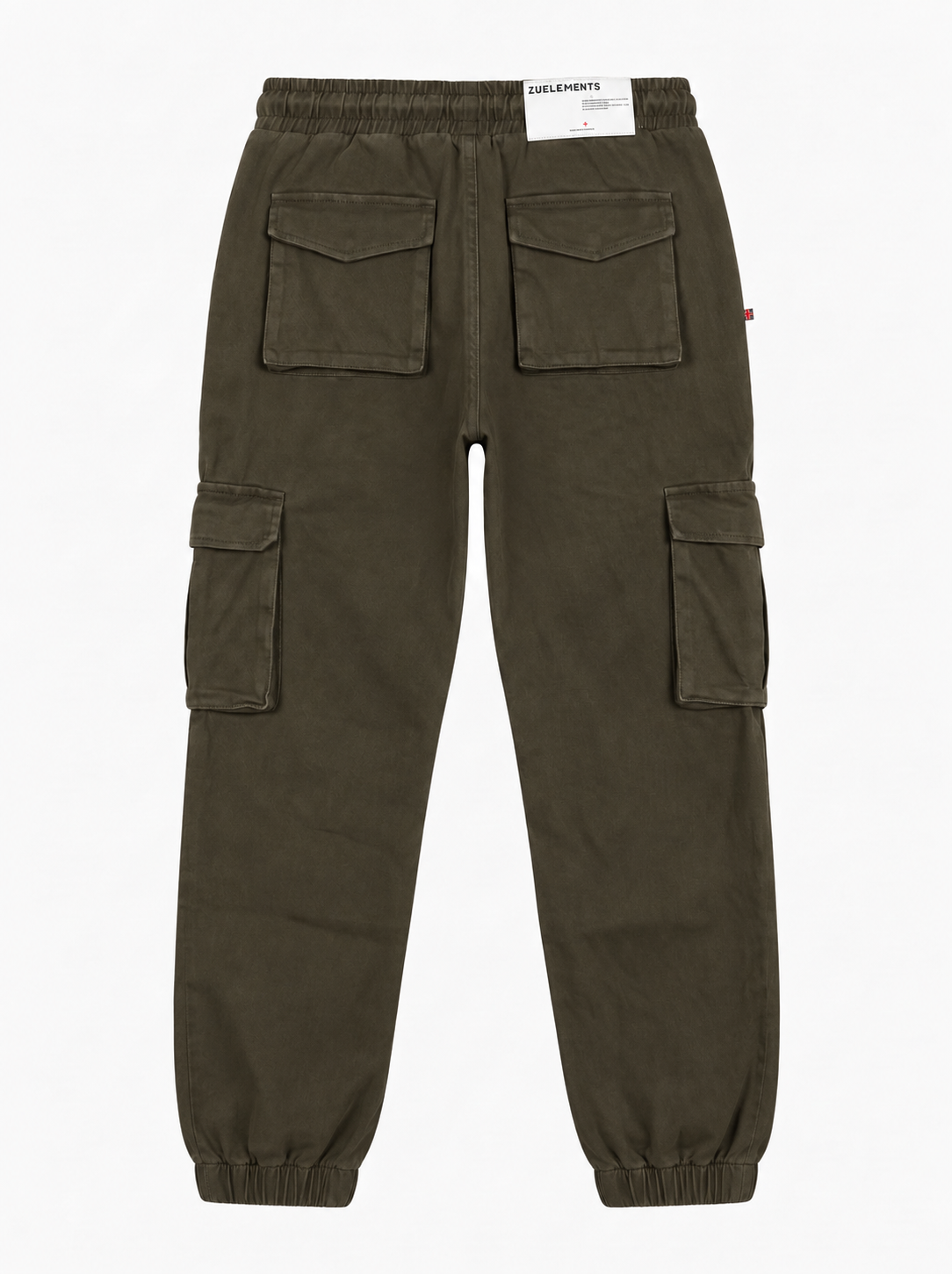 Pantaloni jogger cargo slim fit military
