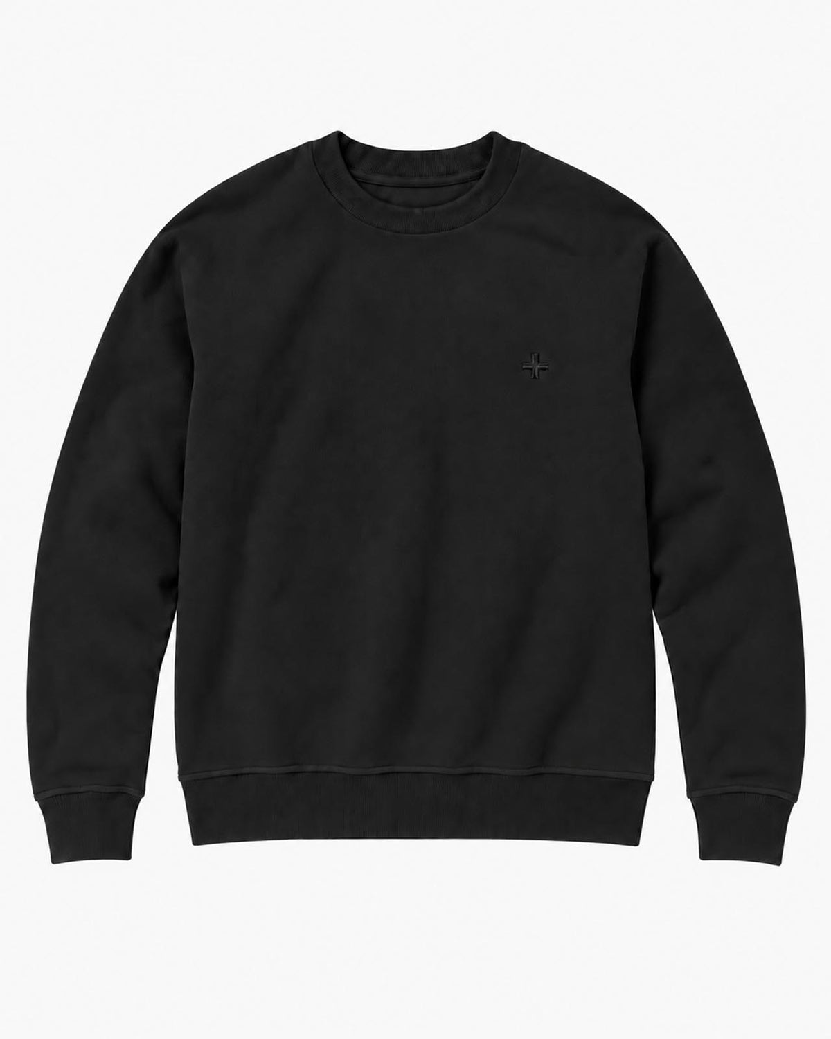 Maglia girocollo in viscosa con logo in tono