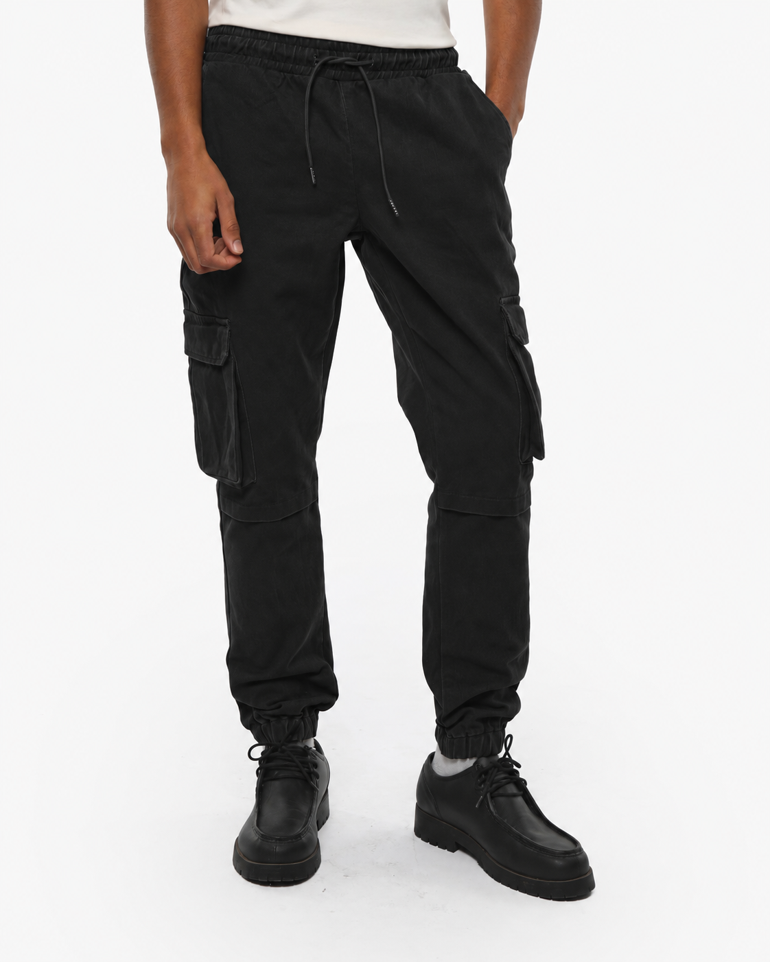 Pantaloni jogger cargo slim fit military