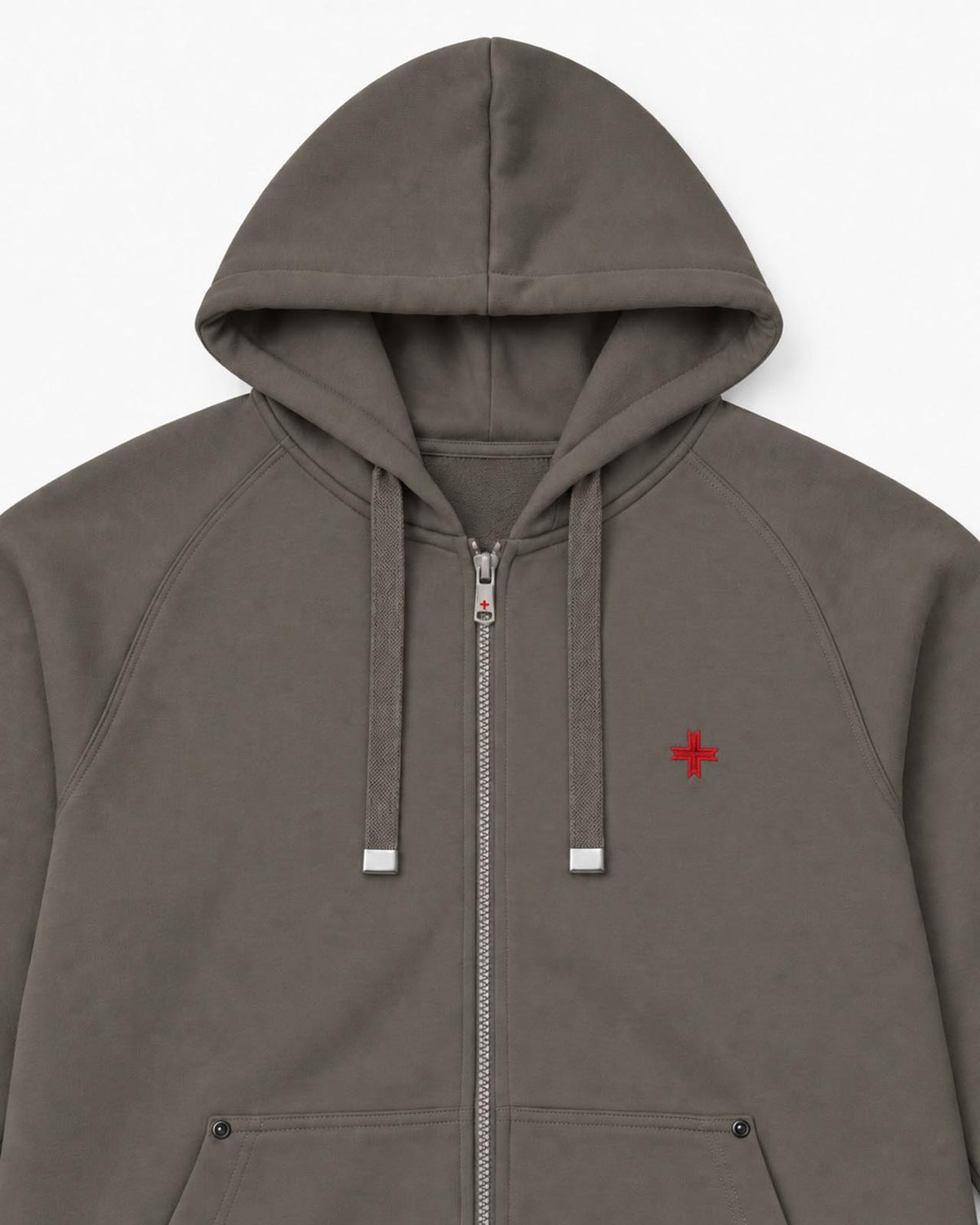 Felpa Carbon con cappuccio e zip