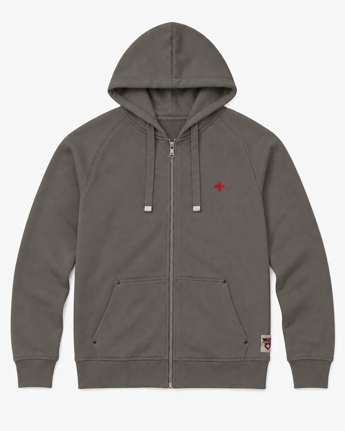 Felpa Carbon con cappuccio e zip