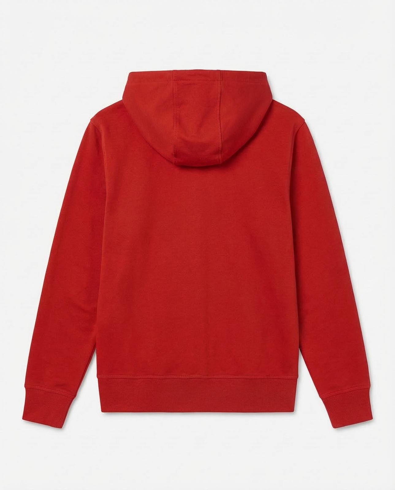 Felpa zip con cappuccio, logo ricamato lato cuore. Polso e fondo a coste