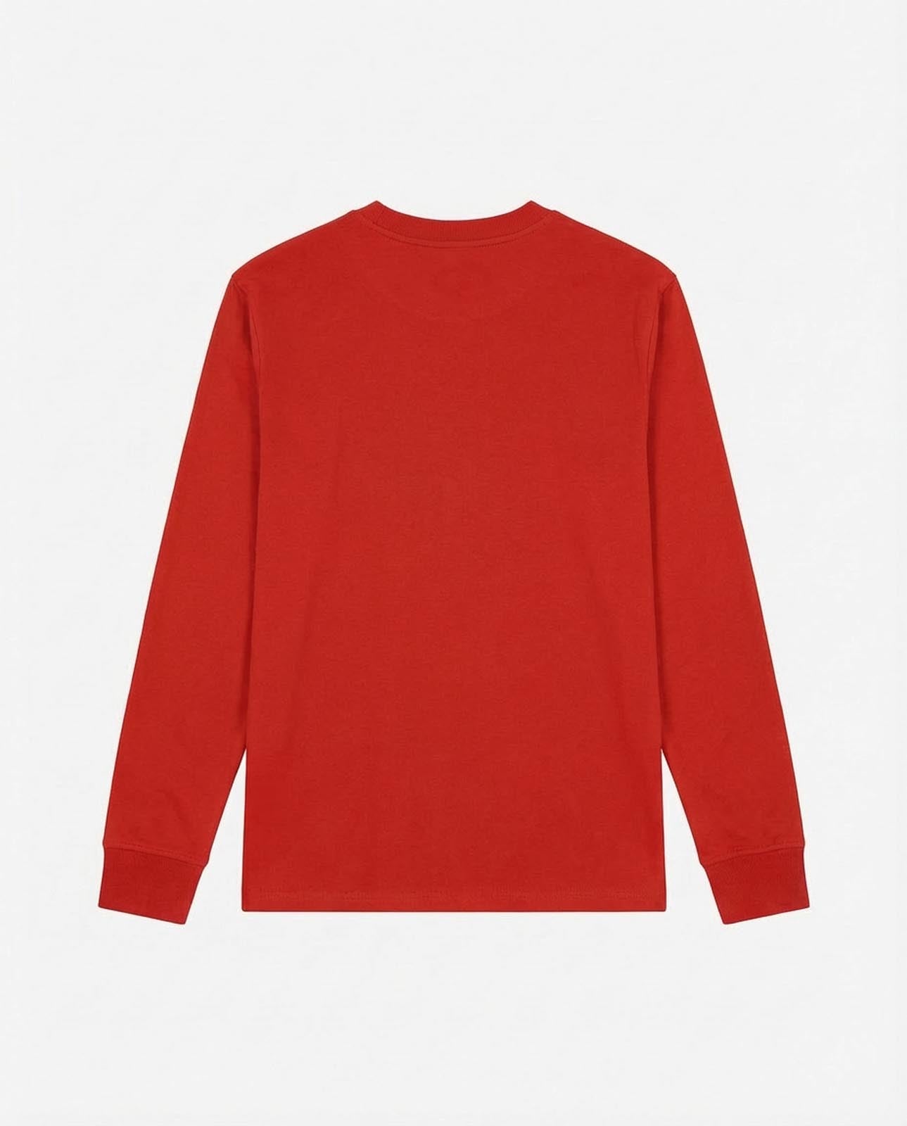 T-shirt manica lunga, logo lato cuore ricamato, collo e polsi a coste