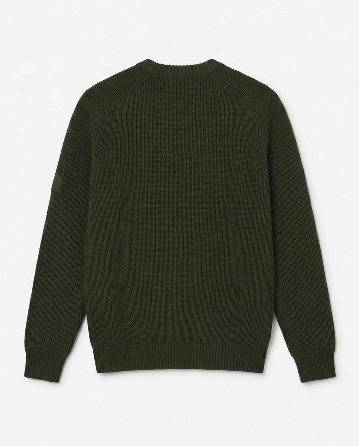 Maglia girocollo manica raglan con patch ricamato