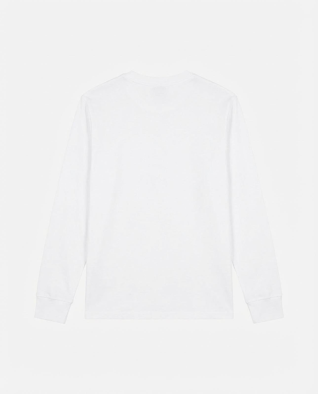 T-shirt manica lunga, logo lato cuore ricamato, collo e polsi a coste