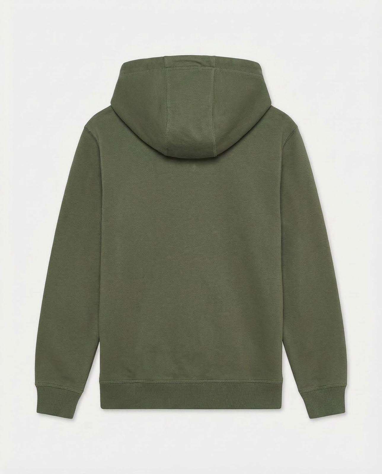 Felpa zip con cappuccio in piquet e tasche con zip