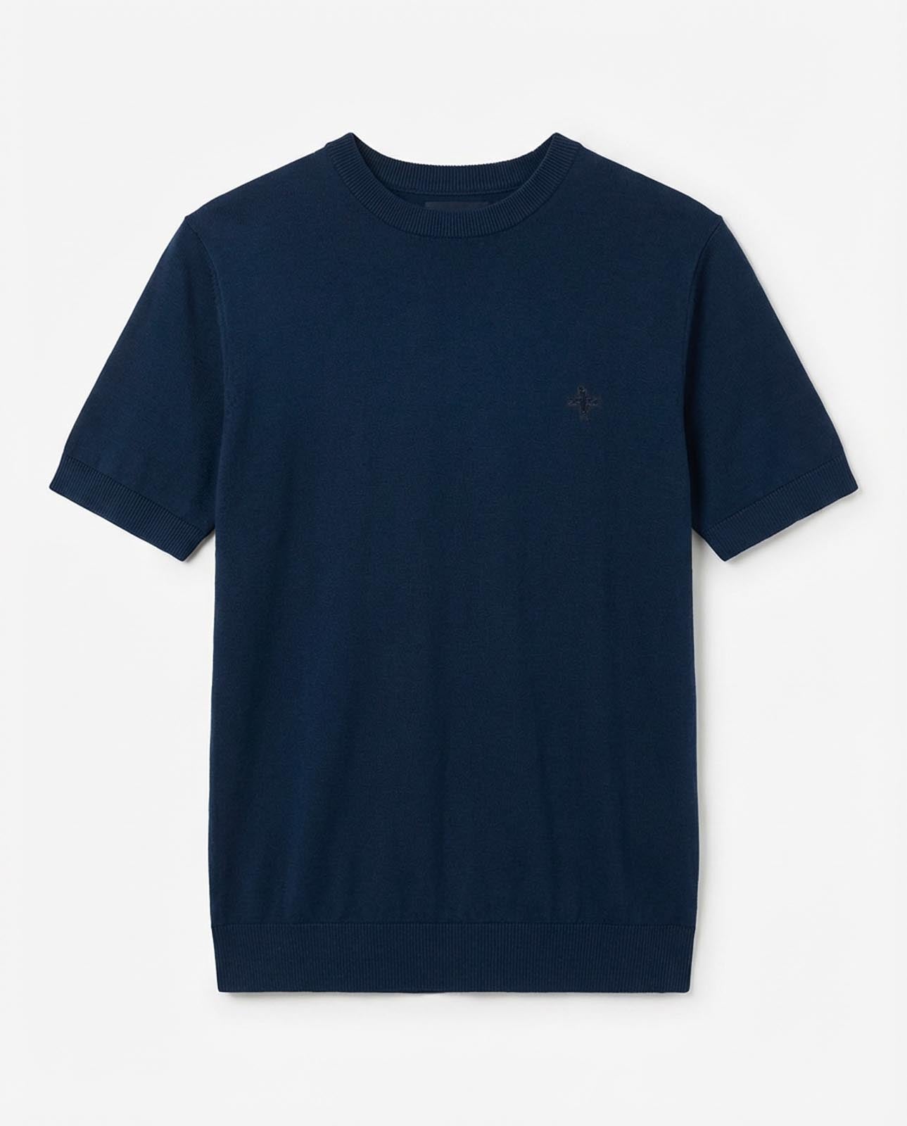 T-shirt in maglia maniche corte girocollo