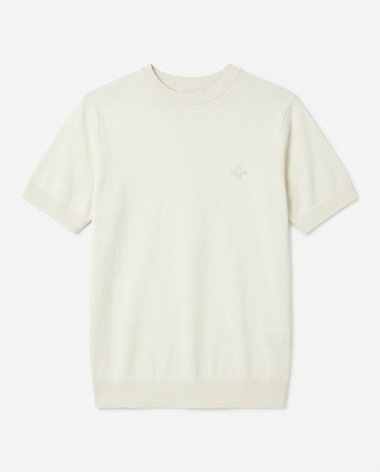 T-shirt in maglia maniche corte girocollo