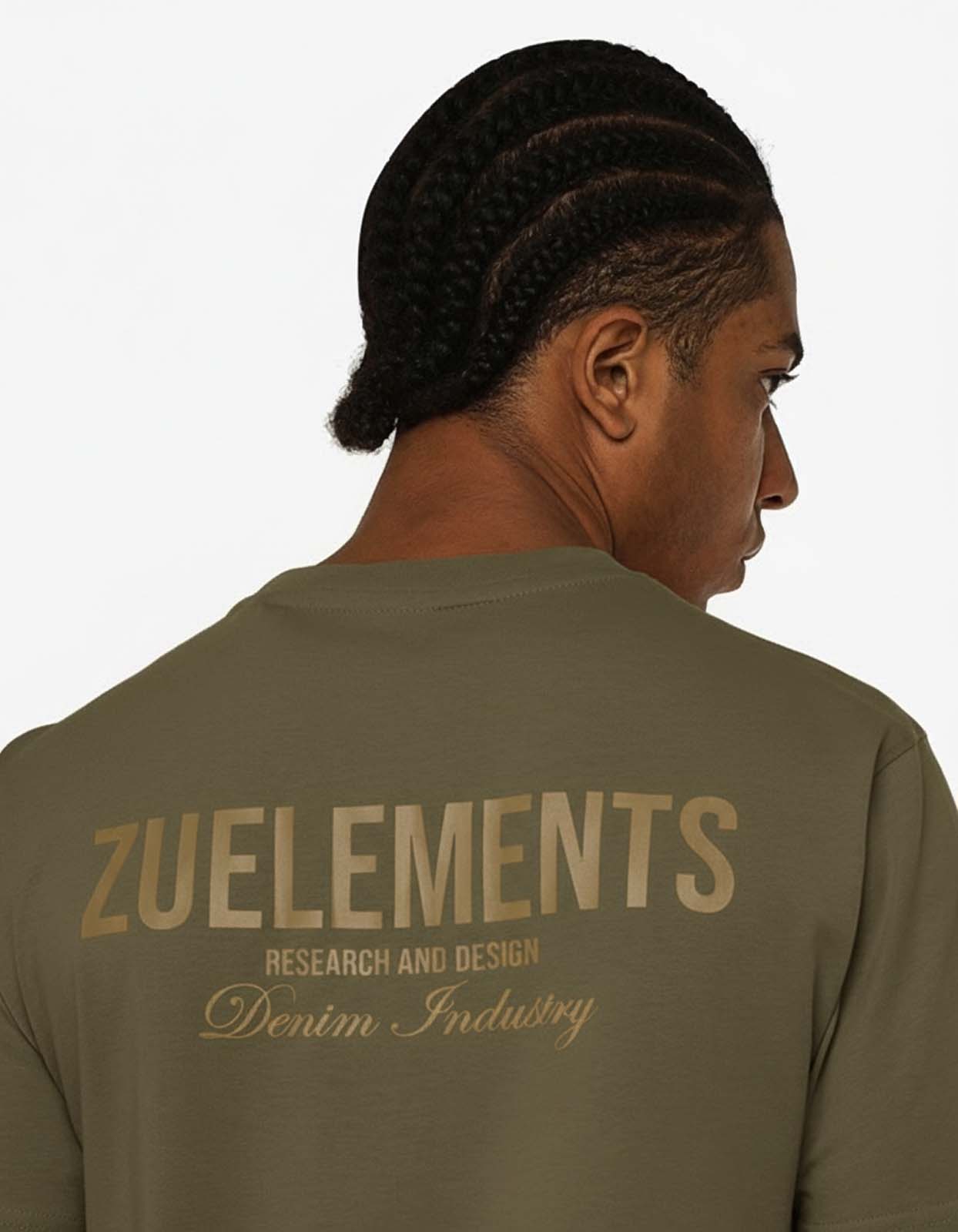 T-shirt girocollo maniche corte con logo ricamato lato cuore e stampa sul dietro