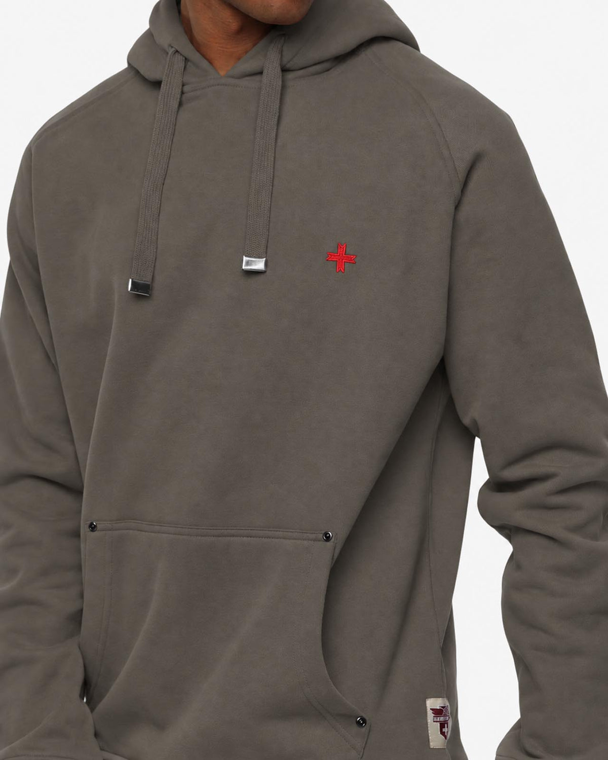 Felpa Carbon con cappuccio e manica raglan