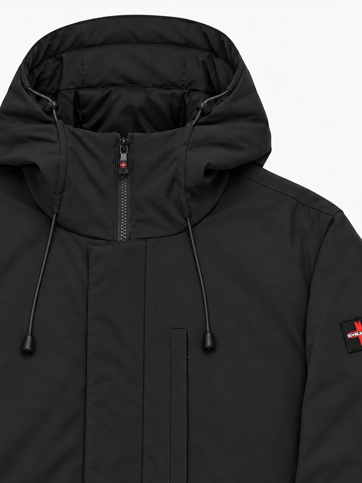 Giubbotto trapuntato con Zip e cappuccio