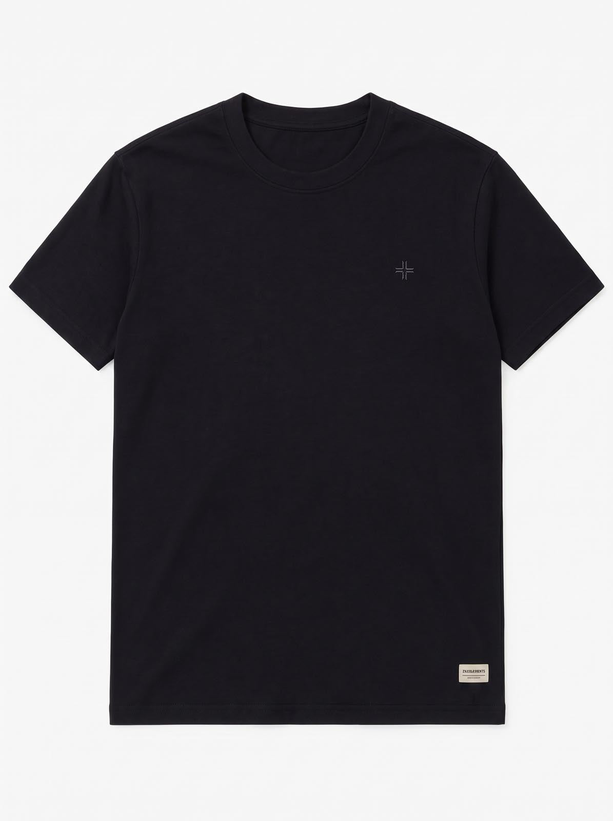 T-Shirt con ricamo tono su tono