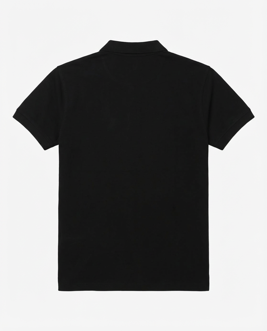 Polo piquet in puro cotone con logo ricamato e bottoni logati